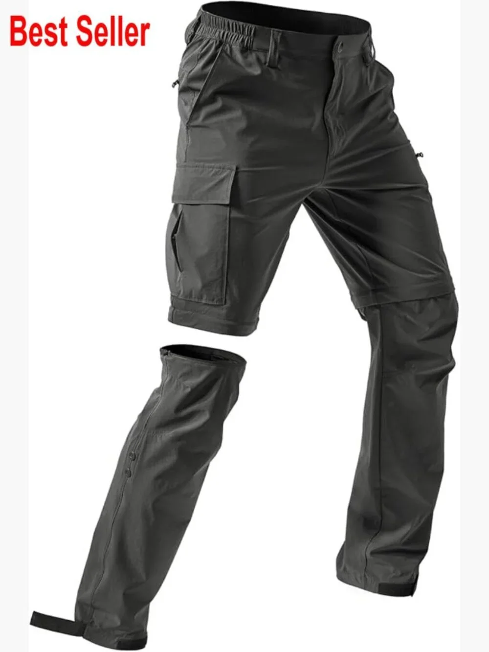 Convertible Hiking Pants Quick-Dry Water-Resistant Lightweight Zip-Off